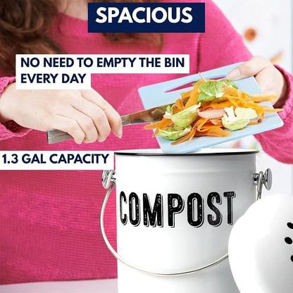 Granrosi Countertop Compost Bin Kitchen - Image 3