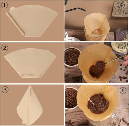 320 Count #4 Coffee Filters 8-12 Cup Disposable Coffee Filters 4 Cone Paper - Image 4