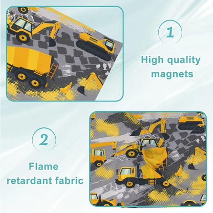 6 Pcs Fluorescent Light Covers for Ceiling Lights Yellow Construction Vehicles - Image 5