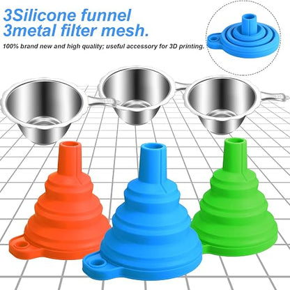 Boao 6 Pack Resin Funnels Filter 3D Printer Accessories Include Collapsible - Image 4