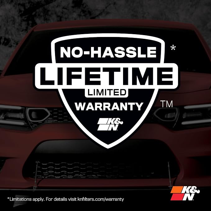 K&N Engine Air Filter: Increase Power & Acceleration, Washable Replacement Car - Image 7
