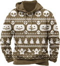 Halloween Hoodie Men Graphic Pumpkin Ghost Printed Sweatshirt Casual Trendy Long Sleeve Halloween Hooded Tops with Pockets