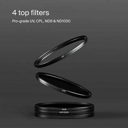 Urth 82mm Magnetic UV, Circular Polarizing, ND1000 Lens Filter Kit - Image 2