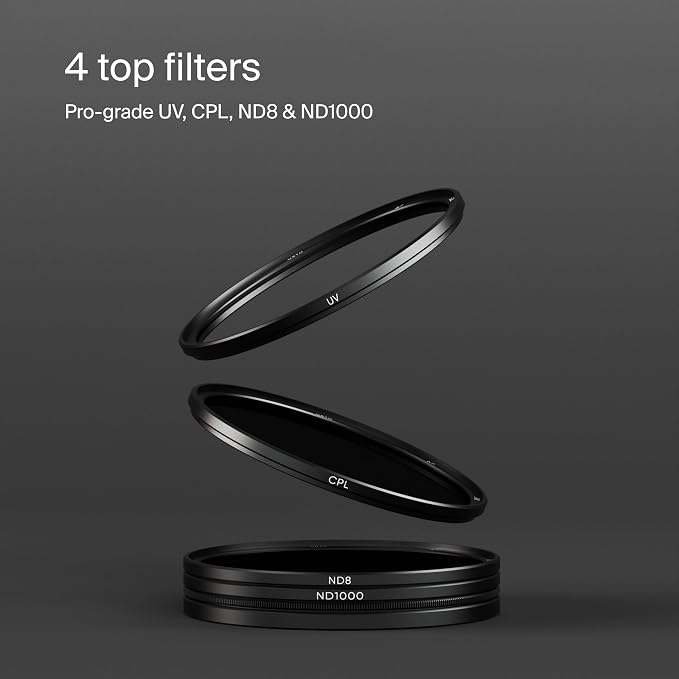 Urth 72mm 4-in-1 Magnetic Lens Filter Kit -UV, Neutral Density ND8, Ultra-Slim - Image 2