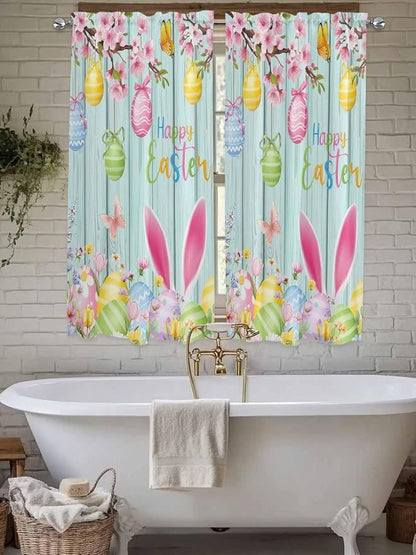 Happy Easter Living Room Curtains 72 Inches length, Spring Bunny Eggs Flower - Image 7