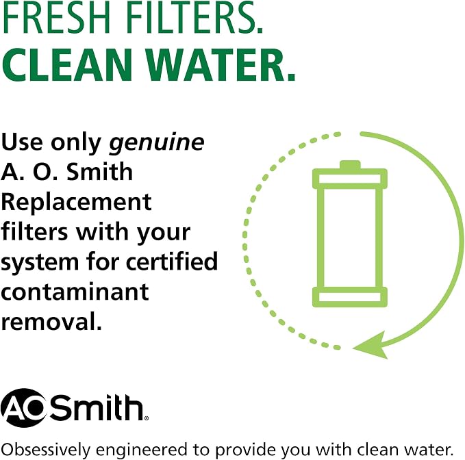 AO Smith 2.5"x10" 20 Micron Sediment Water Filter Replacement Cartridge - Image 3