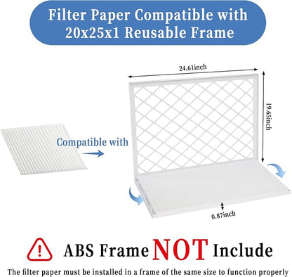 5 Pack 20x25x1 MERV 11 Air Filter Refills, Replaceable Filter Media only - Image 4