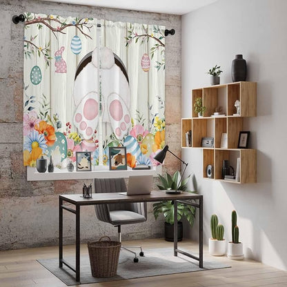 Easter Window Curtains 63 Inch Long 2 Panel Set, Rod Pocket Bedroom Curtains & - Image 6