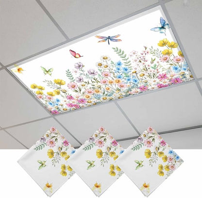Fluorescent Light Covers for Ceiling Lights Spring Flowers Magnetic Light by Home+L6