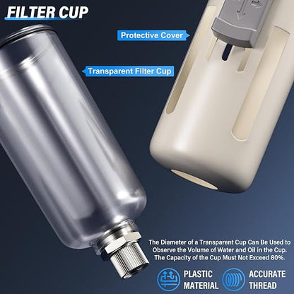TAILONZ PNEUMATIC 0-150PSI 3/8 Inch NPT Particulate Filter+Coalescing Filter - Image 7