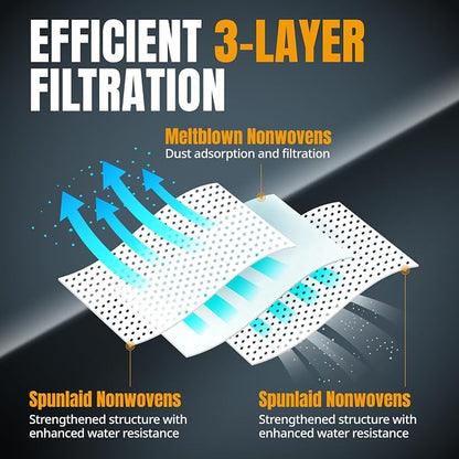 POWERTEC Fleece Filter Bag 5 Pack - Image 4