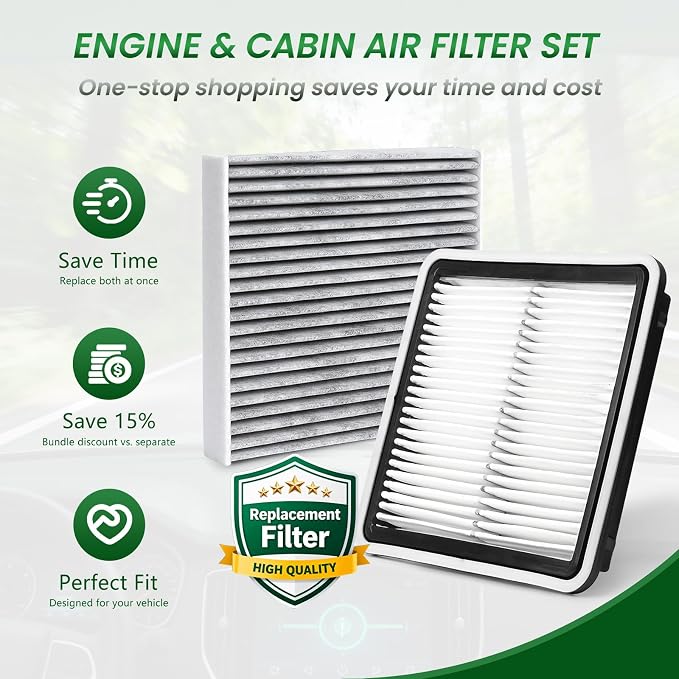 Engine Cabin Air Filter kit for SUBARU LEGACY 2010-2019, SUBARU OUTBACK - Image 3