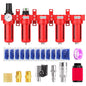 TAILONZ PNEUMATIC 0-150PSI 1/2 Inch NPT Red Industrial Grade 5 Stage Air Drying by TAILONZPNEUMATIC