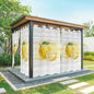 Lemons Yellow Summer Fruit Vintage Wood Outdoor Curtains by Unknown