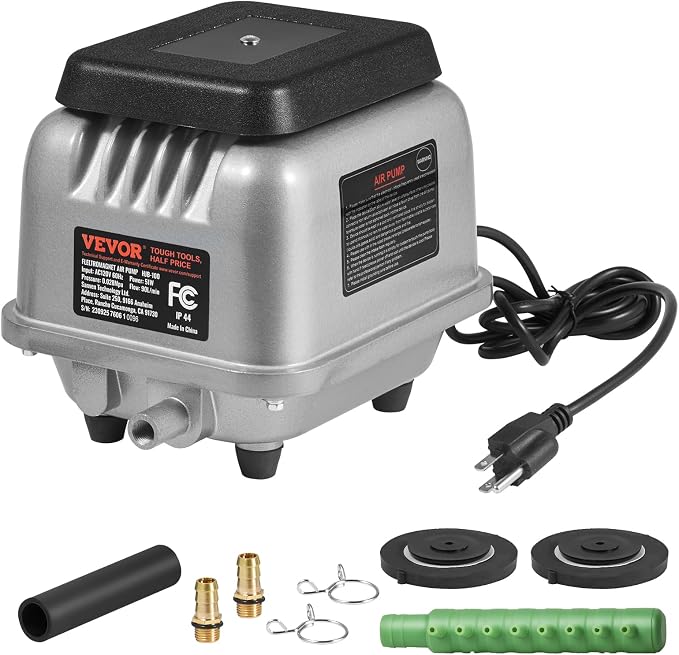 VEVOR Linear Air Pump, 90L/Min Air Flow Septic Aerator Pump, Aeration System by VEVOR