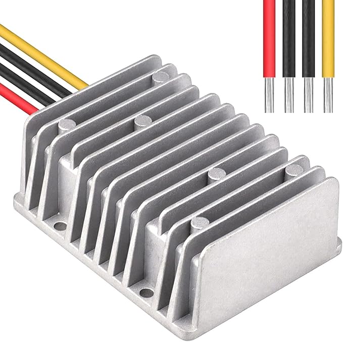 Cllena DC 24V to 13.8V 40A 552W Converter Voltage Regulator, Waterproof DC Voltage Reducer Buck Transformer Power Supply for Golf Cart