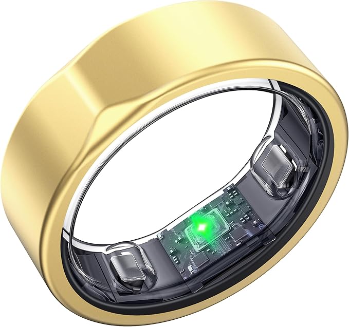 Smart Ring for Women Men, Valentine's Day Gifts, Minimalist Fitness Ring with Heart Rate, Stress, Sleep, Step, Calorie Tracking, 5ATM Waterproof for iPhone and Android,No Subscription (Rose Gold, 9)