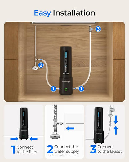 Waterdrop 10UB PRO Under Sink Water Filter, No Drilling Required, Time Reminder - Image 7