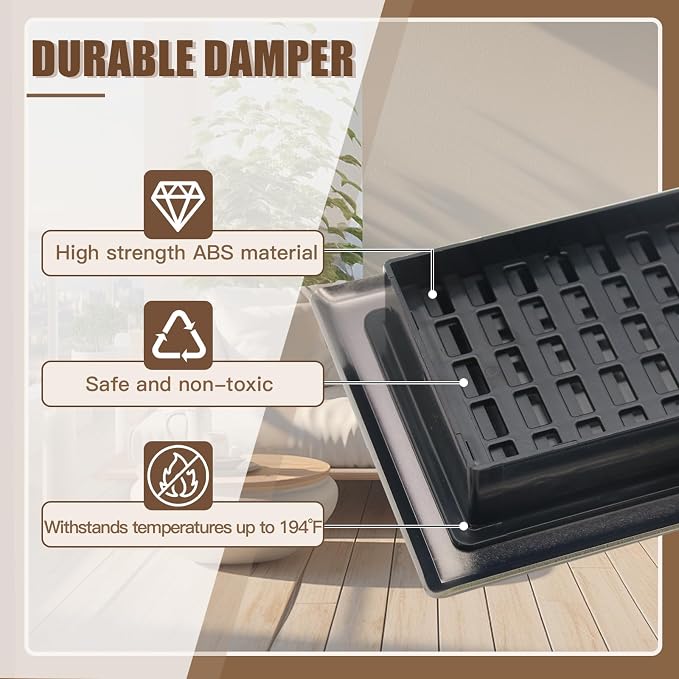 Floor Air Vent 4X10 Inch Heavy Duty Walkable Steel Floor Register Bronze Color - Image 4