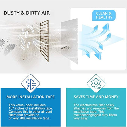 Air Vent Filter Kit, Electrostatic Vent Filter, Dust Control Vent Filter - Image 6