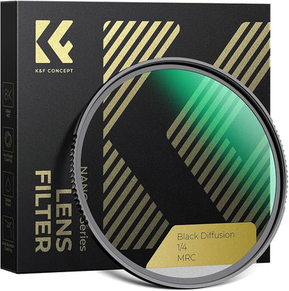K&F CONCEPT 37mm Black Diffusion 1/4 Filter Mist Cinematic Effect Filter by KFCONCEPT