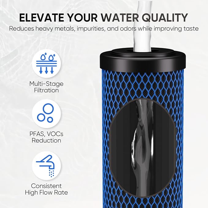 PUREPLUS 5 Micron 20" x 2.5" Whole House PFAS Removal Replacement Water Filter - Image 5
