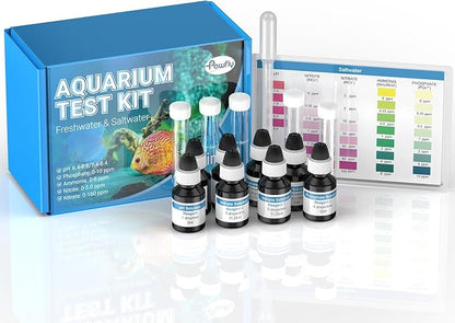 Pawfly 5 in 1 Aquarium Water Master Test Kit, Aquarium Water Test Kit Fish Tank by Pawfly
