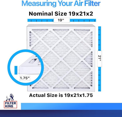 Filter King 19x21x2 Air Filter | 4-PACK | MERV 8 HVAC Pleated A/C Furnace - Image 2
