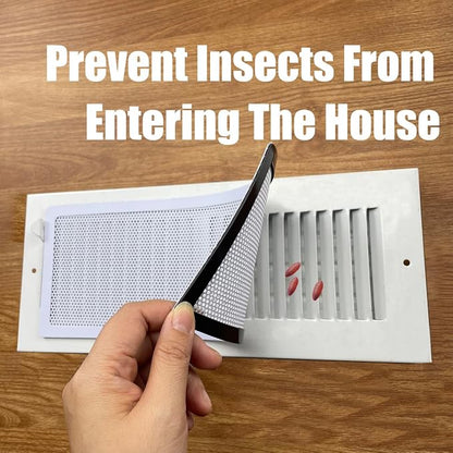 White Floor Register Vent Screen Cover 4"x10" Magnetic - Image 3
