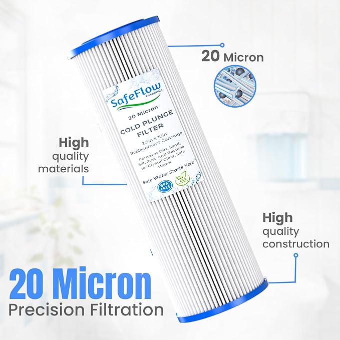 10in Ice Bath Chiller Filters 20 Micron 10" x 2.5" Water Filter Replacement - Image 3