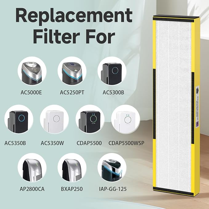 4 Pack FLT5000 Filter C True HEPA Replacement Filter Compatible - Image 2
