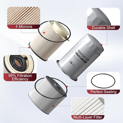 Marsram 6.7 Cummins Fuel Filter and Oil Filter Kit Fits - Image 4