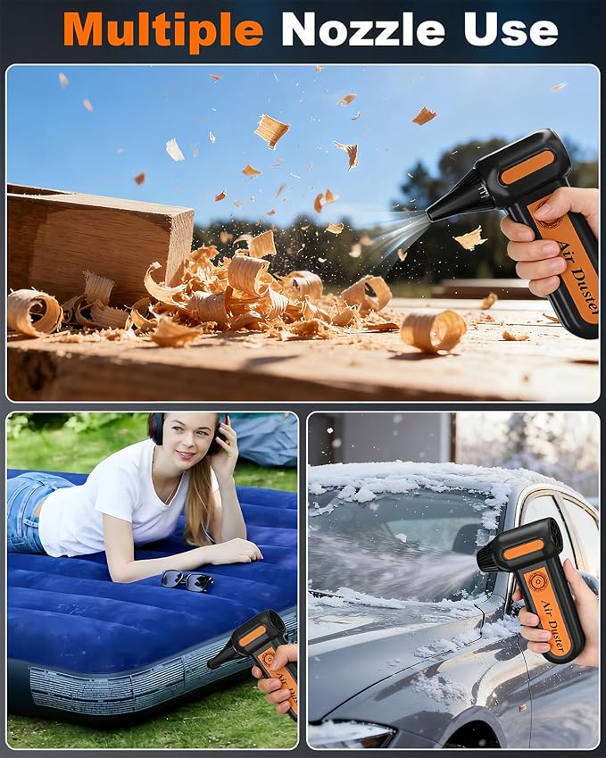 Powerful 2-in-1 Compressed Air Duster & Handheld Car Vacuum Cleaner - Image 9