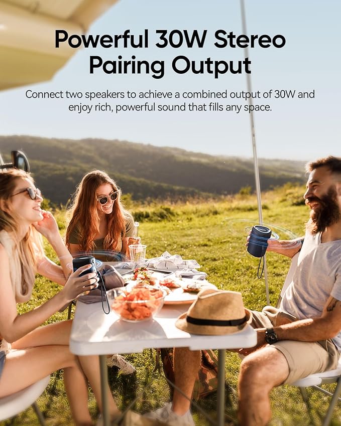 Portable Bluetooth Speaker Valentines Gifts For Him: Powerful Crystal Clear Sound/Romantic Light/IPX5 Waterproof/All Day Playtime/BT 5.3/TWS Paring,Small Wireless Speaker for Outdoor|Travel|Date Night