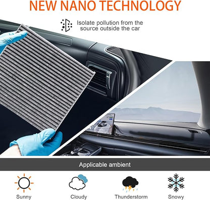 Cabin Air Filter with Activated Carbon, Compatible with CF12820, Hyundai - Image 3