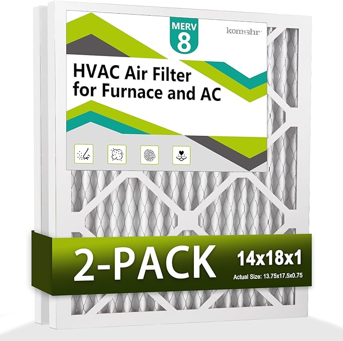 14x18x1 Air Filter MERV 8, HVAC/Furnace AC Filter Replacement, Dust by Komashr