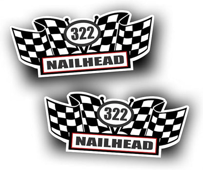 2X Engine Window Air Cleaner Sticker Decal, 322 Nailhead by Solar+Graphics+USA