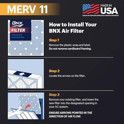 BNX 20x20x1 MERV 11 Air Filter 2 Pack - Image 5