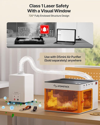 ATOMSTACK P1 5W Laser Engraver, Laser Cutter, Unibody Laser Engraving Machine - Image 3