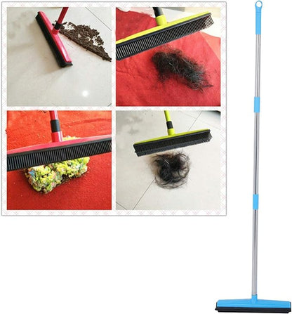 Multifunctional Broom, Telescopic Carpet Rake Rubber Pp 12.6in Brush Easy Wash - Image 5