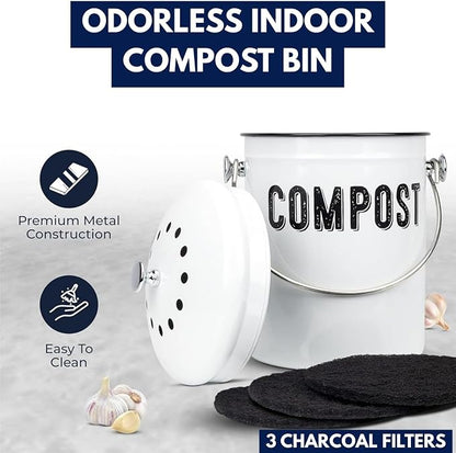 Granrosi Countertop Compost Bin Kitchen - Image 2