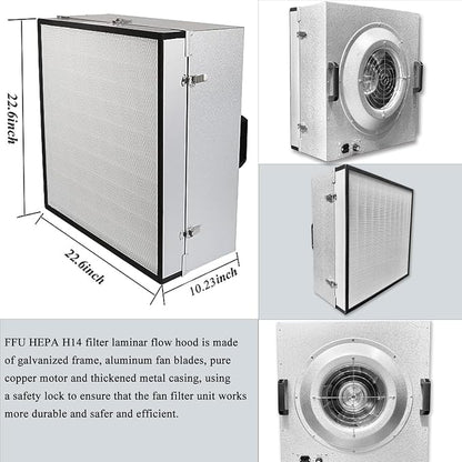 HEPA H14 Filtration Laminar Flow Hood, Updated Fan Filter Unit, Laminar Air - Image 3