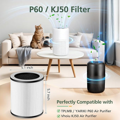 P60 Replacement Filters for YARIKI/TPLMB P60 Air Purifier, for Vhoiu KJ50 Air - Image 2