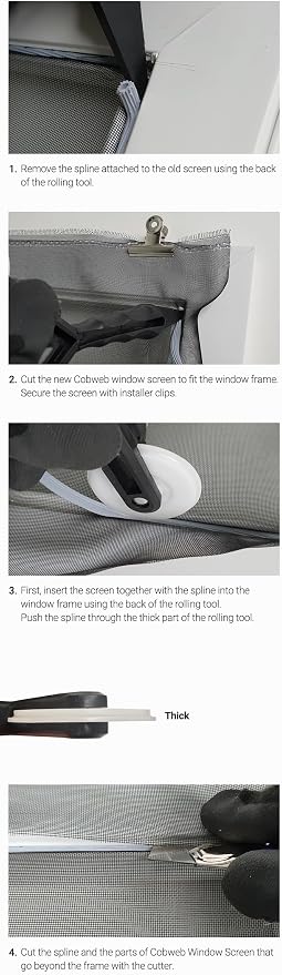 Premium Window Screen DIY KIT 39" 51" Blocks Rain, Pet Scratch, Fine Dust 99% - Image 8