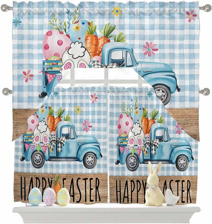 Swag Valance Curtains, Easter Truck - Image 9