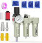 1/2" NPT Heavy Duty Industrial Grade 3 Stage Air Drying System, Auto Drain by MEANLINMEASURE