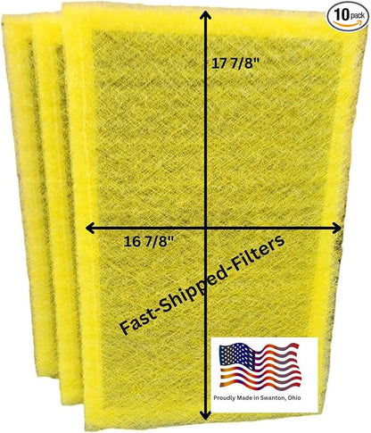 Fast-Shipped-Filters 10 Pack 19 3/8x19 3/8 Replacement Filter Pads Compatible by Unknown