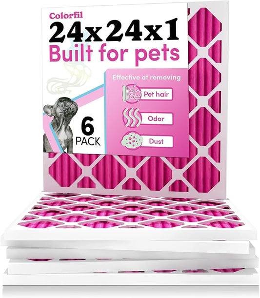 Colorfil 24x24x1 Air Filter | Made in the USA | Color Changing | Remove Cat and by ColorfilAirFilters