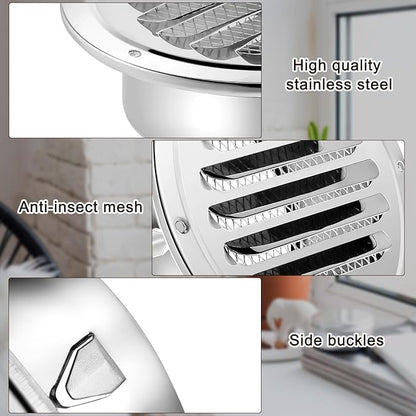 Zonon 36 Pcs Stainless Steel Soffit Vents 4 Inch Round Dryer Vent Cover - Image 6