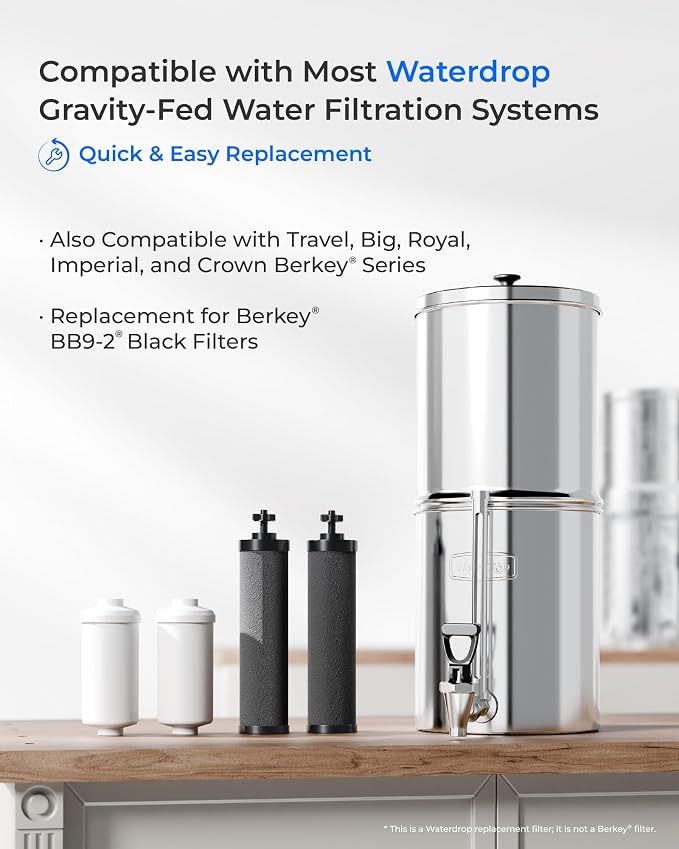Waterdrop Black and Fluoride Water Filter, Replacement - Image 3